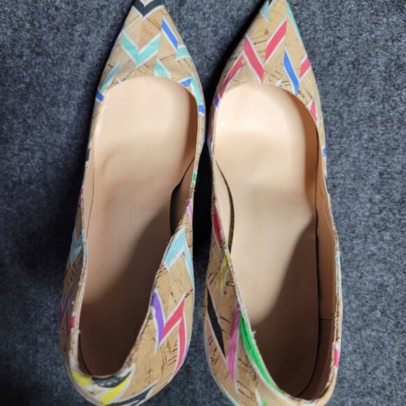 Unbranded Colorful Geo Print High Heels Size 39 US 8.5 - Picture 6 of 10